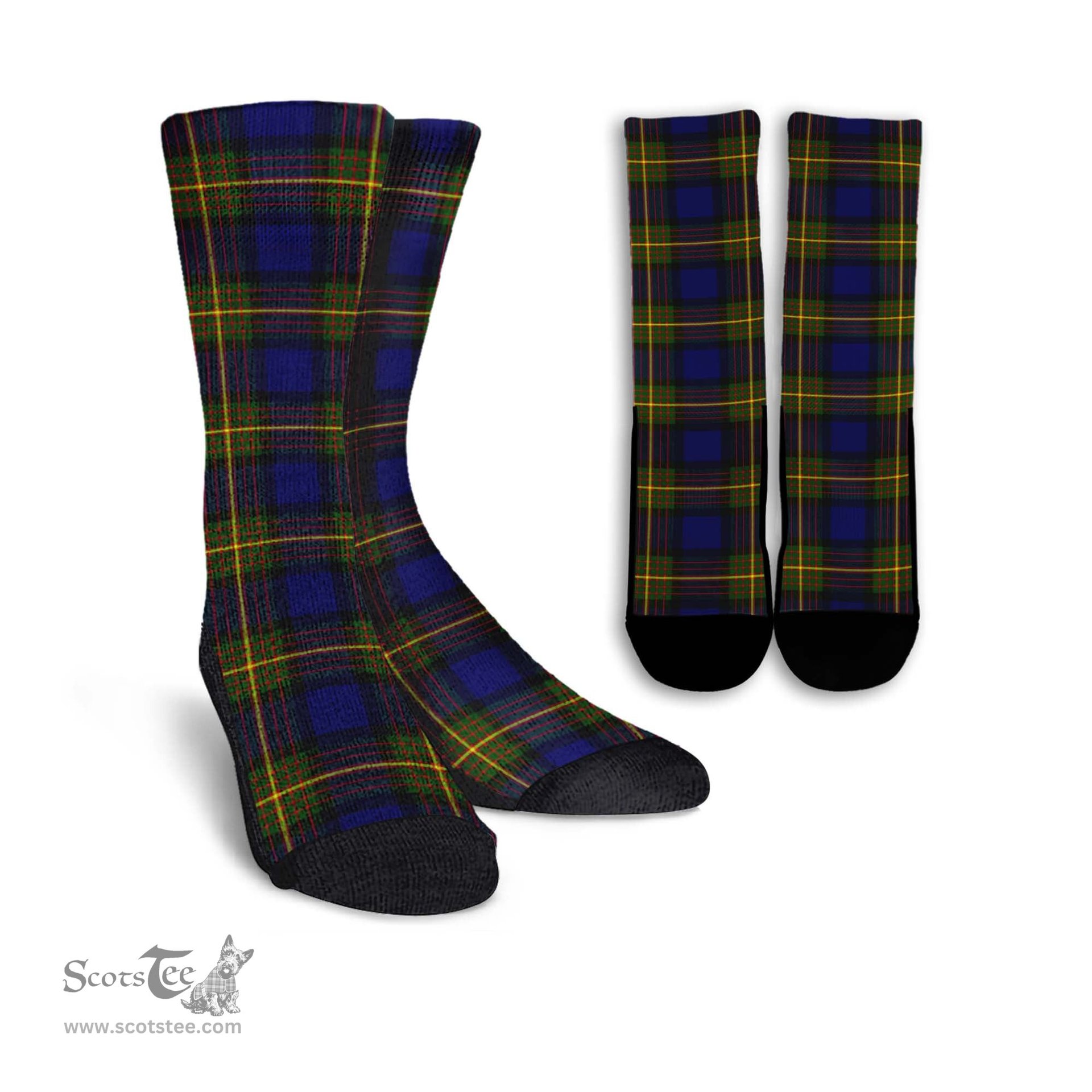 ScotsTee Shop Scottish Muir Clan Tartan Socks For Men & Women