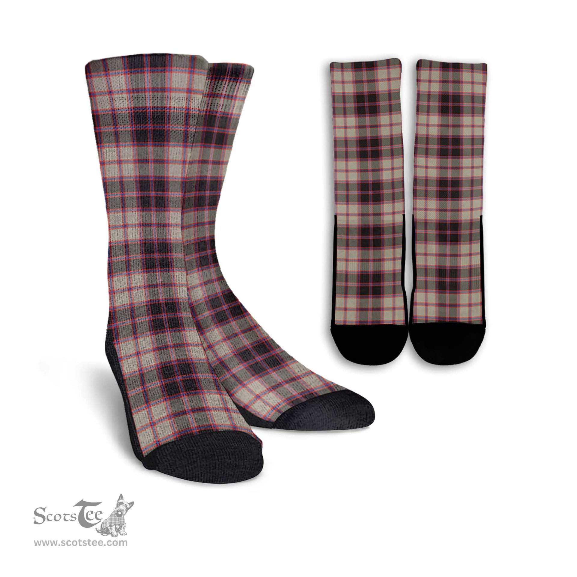 ScotsTee Shop Scottish MacPherson Hunting Ancient Clan Tartan Socks For Men & Women