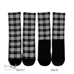 ScotsTee Shop Scottish MacLeod Black and White Clan Tartan Socks For Men & Women