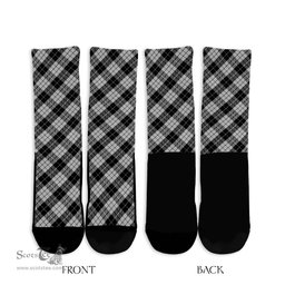 ScotsTee Shop Scottish MacLeod Black and White Clan Tartan Socks For Men & Women
