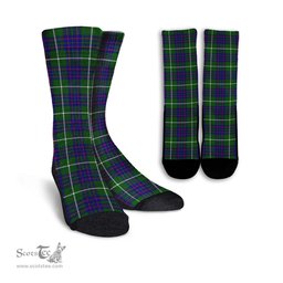 ScotsTee Shop Scottish MacIntyre Hunting Modern Clan Tartan Socks For Men & Women