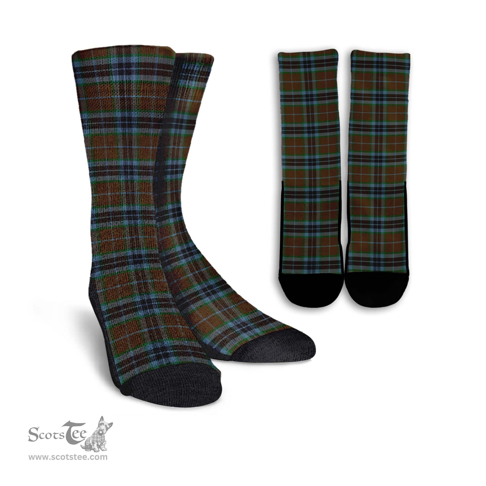 ScotsTee Shop Scottish MacTavish Hunting Clan Tartan Socks For Men & Women