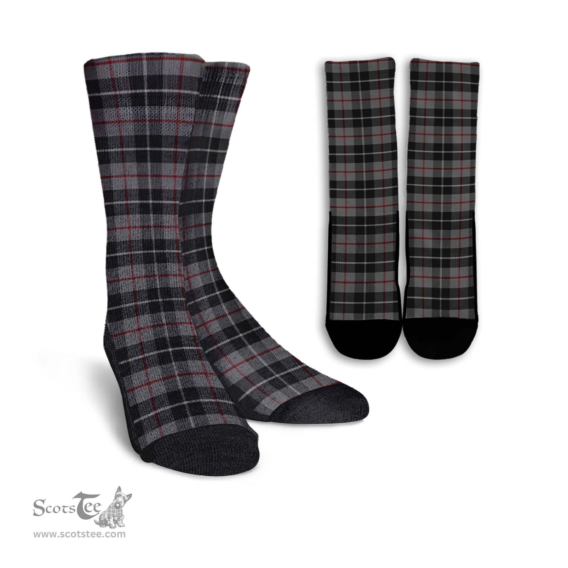 ScotsTee Shop Scottish Thompson Grey Clan Tartan Socks For Men & Women