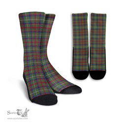 ScotsTee Shop Scottish Shaw Green Modern Clan Tartan Socks For Men & Women