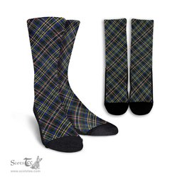ScotsTee Shop Scottish Scott Green Modern Clan Tartan Socks For Men & Women