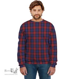 ScotsTee Shop Scottish Graham of Menteith Red Clan Plaid Tartan Sweatshirt