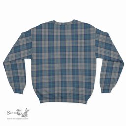 ScotsTee Shop Scottish Menzies Dress Blue and White Clan Plaid Tartan Sweatshirt