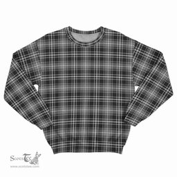 ScotsTee Shop Scottish MacLean Black and White Clan Plaid Tartan Sweatshirt