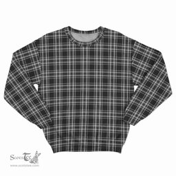 ScotsTee Shop Scottish Stewart Black and White Clan Plaid Tartan Sweatshirt