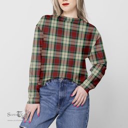 ScotsTee Shop Scottish Rose White Dress Clan Plaid Tartan Sweatshirt