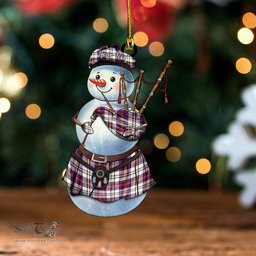 ScotsTee Shop Scottish Walker Dress Modern Tartan Ornament Snowman Bagpipe Personalized