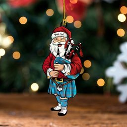 ScotsTee Shop Scottish Norris Hunting (Norreys Hunting) Modern Tartan Ornament Santa Personalized