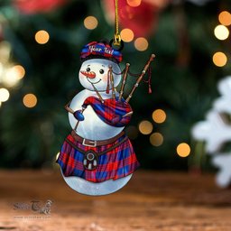 ScotsTee Shop Scottish Robinson Dress (Robins Dress) Modern Clan Crest Tartan Ornament Snowman Bagpipe Personalized