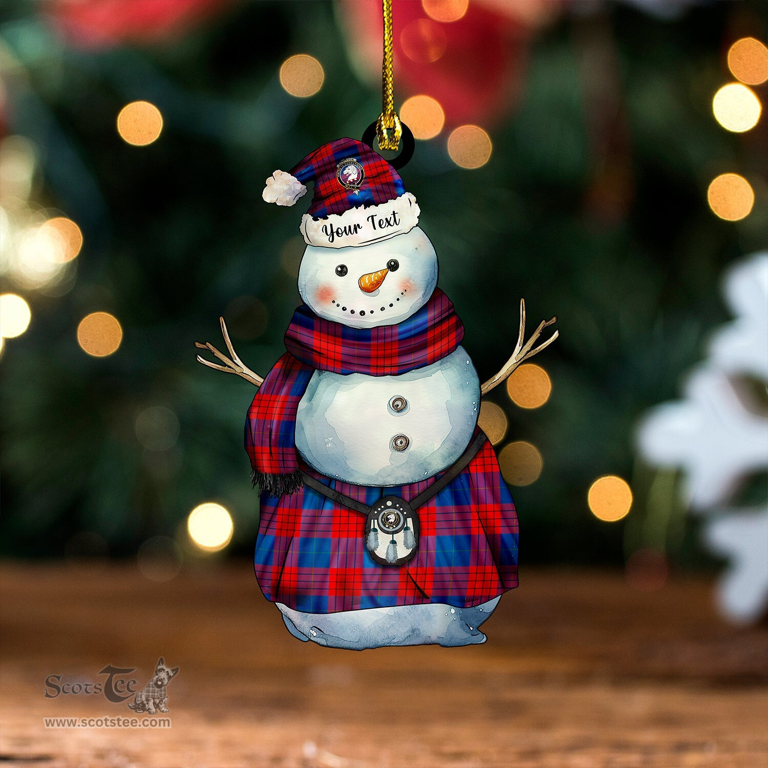 ScotsTee Shop Scottish Robinson Dress (Robins Dress) Modern Clan Crest Tartan Ornament Snowman Warrior Personalized