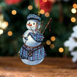 ScotsTee Shop Scottish Parker USA Ancient Tartan Ornament Snowman Bagpipe Personalized