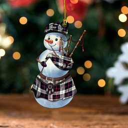 ScotsTee Shop Scottish Sutherland Dress 2 Modern Tartan Ornament Snowman Bagpipe Personalized