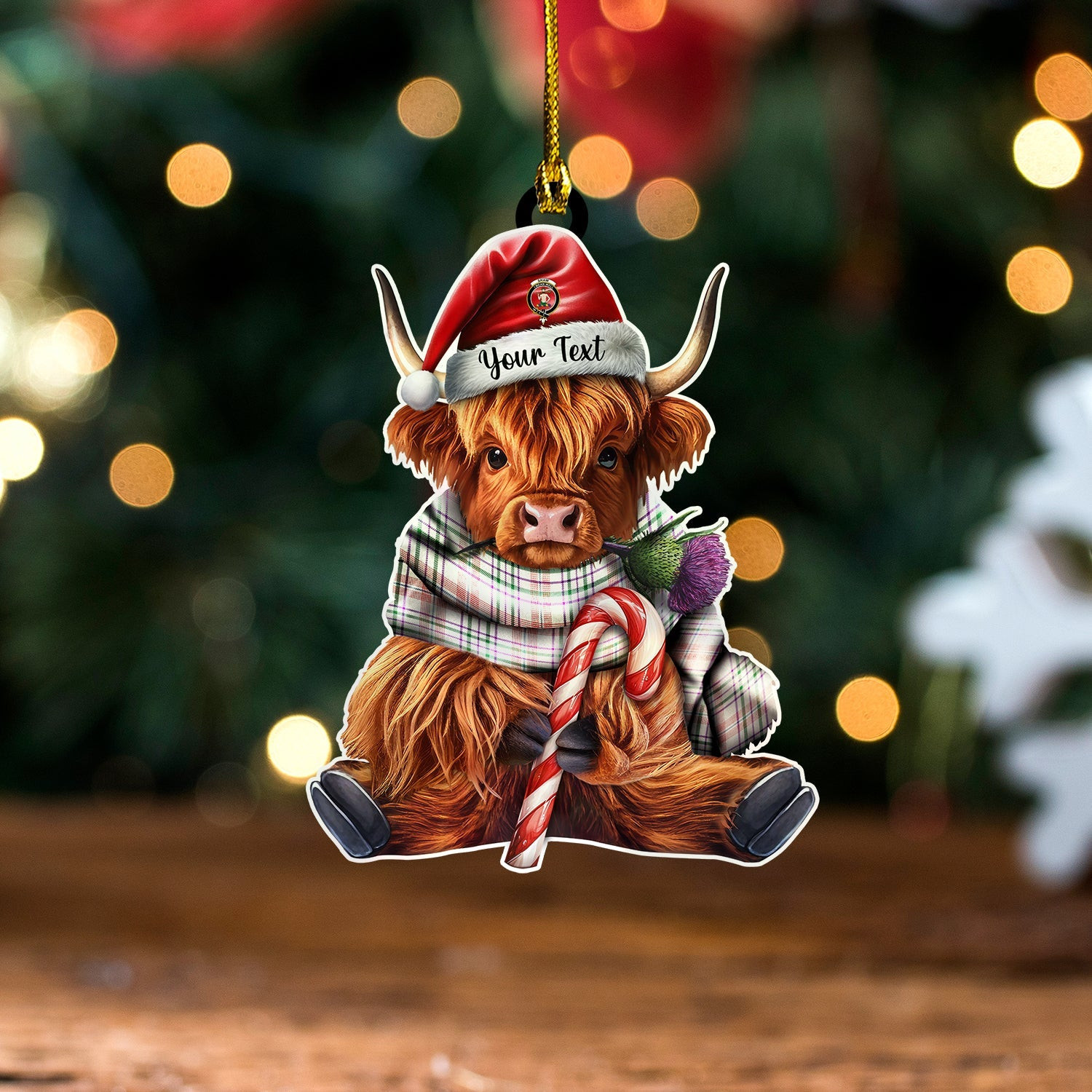 ScotsTee Shop Scottish Shaw Women's Dress Modern Clan Crest Tartan Ornament Highland Cow And Thistle Personalized