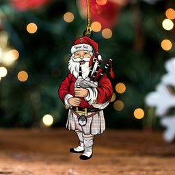 ScotsTee Shop Scottish Shaw Women's Dress Weathered Clan Crest Tartan Ornament Santa Personalized