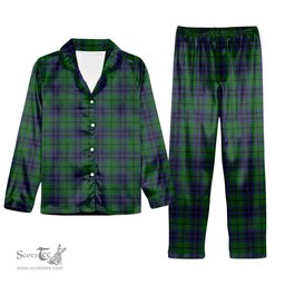 ScotsTee Shop Scottish Austin Tartan Pajama Satin Velvet Flannel Pajama Set