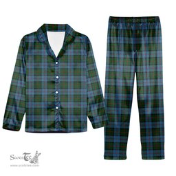 ScotsTee Shop Scottish Ayrton Tartan Pajama Satin Velvet Flannel Pajama Set