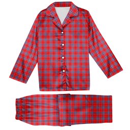 ScotsTee Shop Scottish American National Tartan Pajama Satin Velvet Flannel Pajama Set