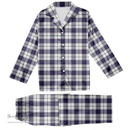 ScotsTee Shop Scottish Alexander of Menstry Dress Modern Tartan Pajama Satin Velvet Flannel Pajama Set