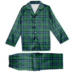 ScotsTee Shop Scottish Armstrong Ancient Tartan Pajama Satin Velvet Flannel Pajama Set