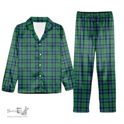 ScotsTee Shop Scottish Armstrong Ancient Tartan Pajama Satin Velvet Flannel Pajama Set