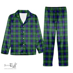 ScotsTee Shop Scottish Alexander Tartan Pajama Satin Velvet Flannel Pajama Set