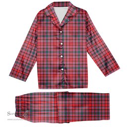 ScotsTee Shop Scottish Aberdeen SC Tartan Pajama Satin Velvet Flannel Pajama Set