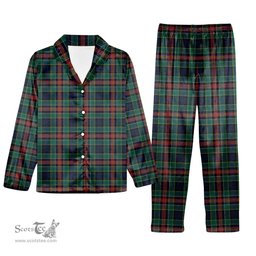ScotsTee Shop Scottish Allison Modern Tartan Pajama Satin Velvet Flannel Pajama Set
