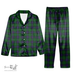 ScotsTee Shop Scottish Armstrong Tartan Pajama Satin Velvet Flannel Pajama Set