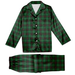 ScotsTee Shop Scottish Anstruther Tartan Pajama Satin Velvet Flannel Pajama Set