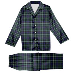 ScotsTee Shop Scottish Allardice Tartan Pajama Satin Velvet Flannel Pajama Set
