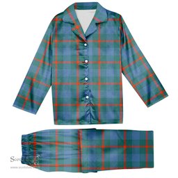 ScotsTee Shop Scottish Agnew Ancient Tartan Pajama Satin Velvet Flannel Pajama Set