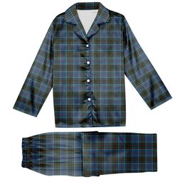 ScotsTee Shop Scottish Anderson Old Makinlay Tartan Pajama Satin Velvet Flannel Pajama Set