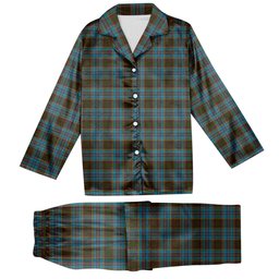 ScotsTee Shop Scottish Anderson Tartan Pajama Satin Velvet Flannel Pajama Set