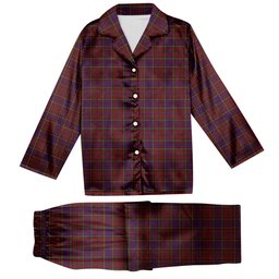 ScotsTee Shop Scottish Anderson of Kinnedear Red Tartan Pajama Satin Velvet Flannel Pajama Set