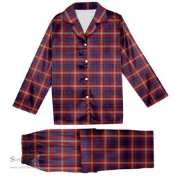 ScotsTee Shop Scottish Ainslie Tartan Pajama Satin Velvet Flannel Pajama Set