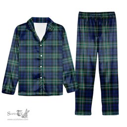 ScotsTee Shop Scottish Allan Tartan Pajama Satin Velvet Flannel Pajama Set