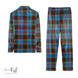 ScotsTee Shop Scottish Anderson SC Tartan Pajama Satin Velvet Flannel Pajama Set