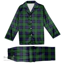 ScotsTee Shop Scottish Abercrombie Tartan Pajama Satin Velvet Flannel Pajama Set