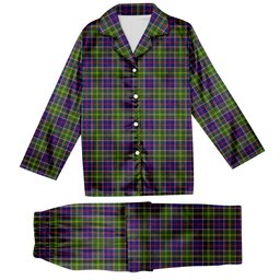 ScotsTee Shop Scottish Ayrshire Tartan Pajama Satin Velvet Flannel Pajama Set