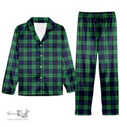 ScotsTee Shop Scottish Abercrombie SC Tartan Pajama Satin Velvet Flannel Pajama Set