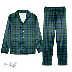 ScotsTee Shop Scottish Black Watch Ancient Tartan Pajama Satin Velvet Flannel Pajama Set