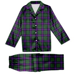 ScotsTee Shop Scottish Armstrong Modern Tartan Pajama Satin Velvet Flannel Pajama Set