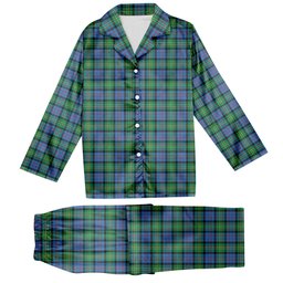 ScotsTee Shop Scottish Bowie Ancient Tartan Pajama Satin Velvet Flannel Pajama Set