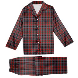 ScotsTee Shop Scottish Borthwick Modern Tartan Pajama Satin Velvet Flannel Pajama Set
