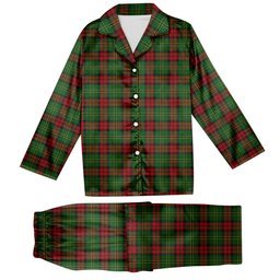 ScotsTee Shop Scottish Blackstock Hunting Tartan Pajama Satin Velvet Flannel Pajama Set