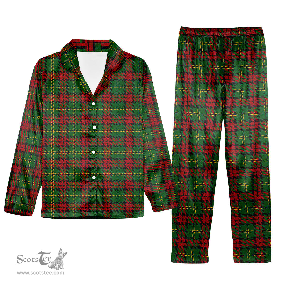 ScotsTee Shop Scottish Blackstock Hunting Tartan Pajama Satin Velvet Flannel Pajama Set
